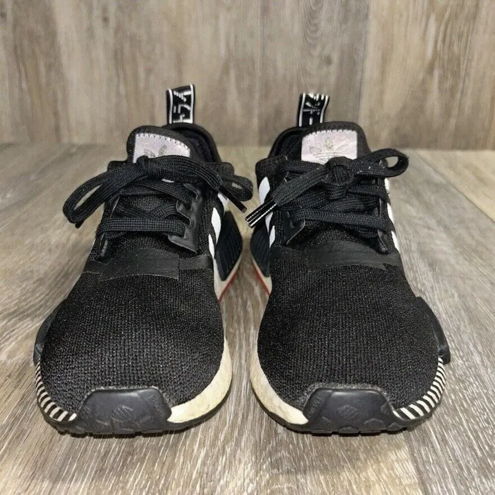 Adidas NMD R1 EF2310 Youth US Size 5.5 Black Red White Running Sneaker Shoes